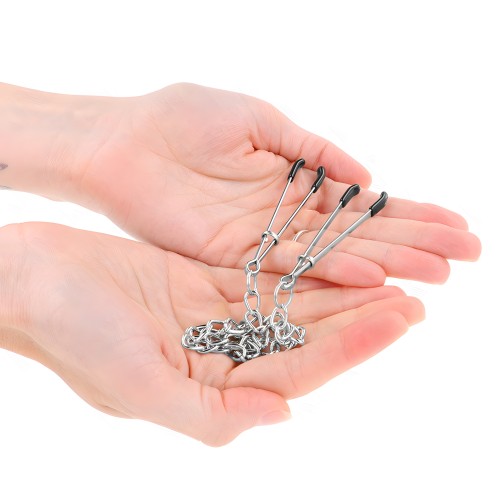 Kink Nipple Clamps with Thick Chain