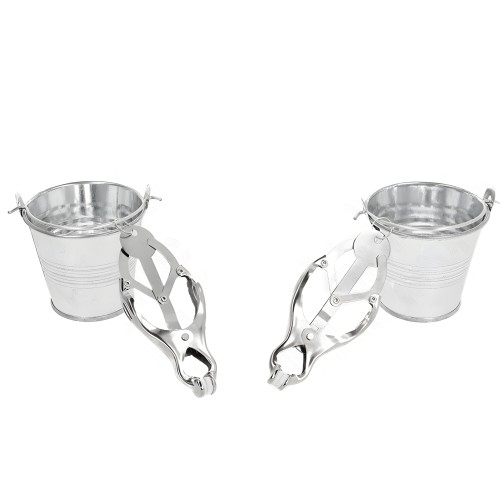 Kink Japanese Style Nipple Clamps with Silver Cubes