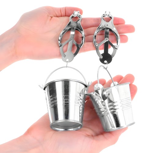 Kink - Pinzas Para Pezones Estilo Japonés Con Cubos Plateado