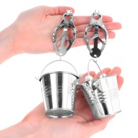 Kink - Pinzas Para Pezones Estilo Japonés Con Cubos Plateado