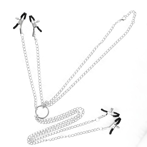 Kink Nipple and Clitoris Clamps 4 Adjustable Grips Silver