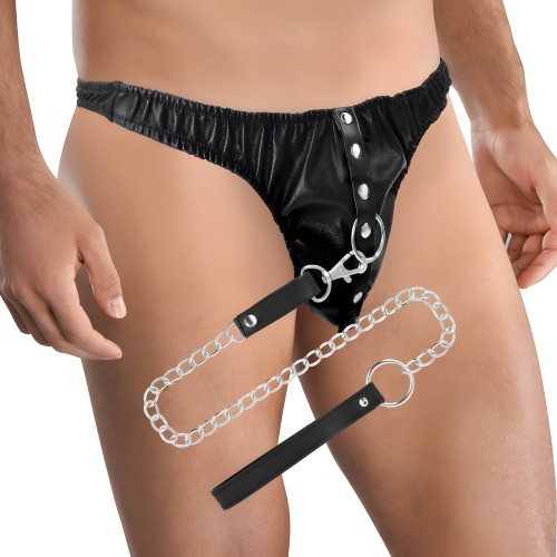 Darkness Submission Thong with Chain