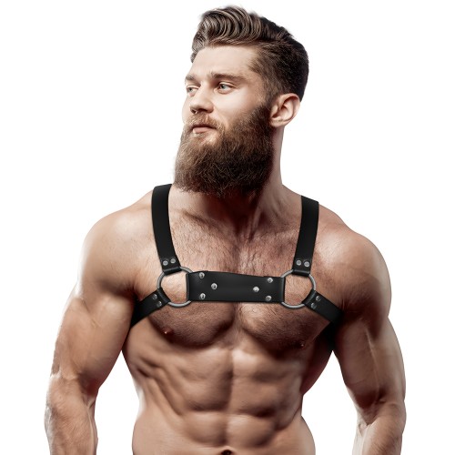 BDSM Harness Bulldog Eco-Leather M/L - Fetish Submissive Attitude