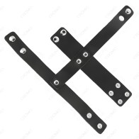 Kink - Adjustable Leather Ball Divider Penis Cage
