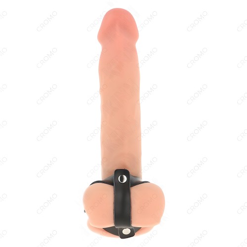 Kink - Penis Ring and Ball Divider Adjustable Leather