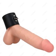 Kink - Anillo Pene Cuero Con Cierre A Presión 18 X 5 Cm