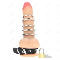 Kink Anillo Pene Cuero Correa Con Cerradura