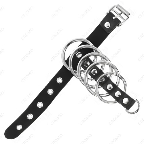 Kink Leather Strap Ring with Lock