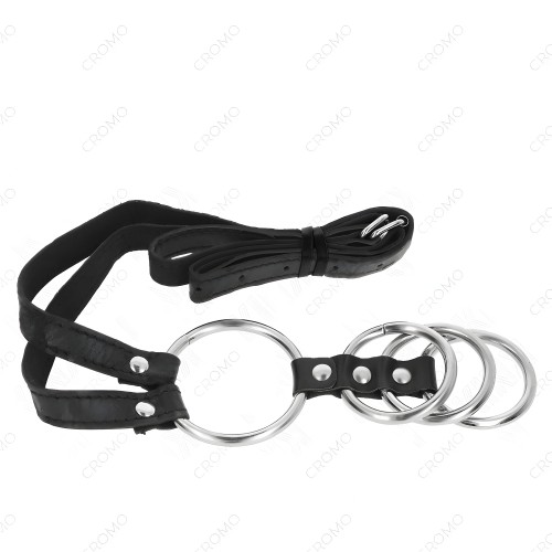 Kink 4 Connected Metal Penis Rings 3.8cm to 5cm