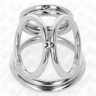 Kink Ring Power Anillo Pene Triple Metal Cromado 3.8 Cm A 5 Cm Modelo 1
