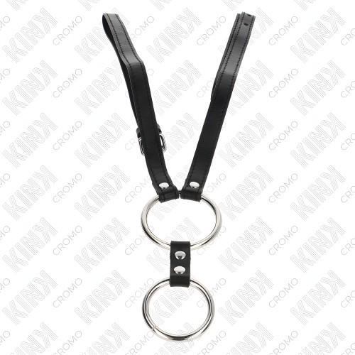 Kink Double Metal Cock Ring with Belt