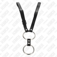 Kink Double Metal Cock Ring with Belt