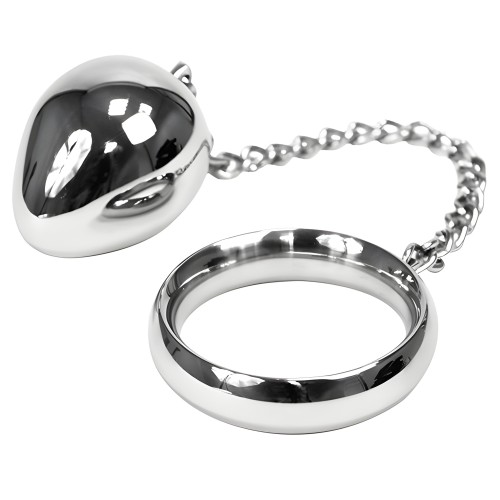 Metal Hard Cock Ring 40mm with Chain and Ball
