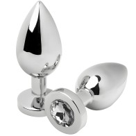Metal Hard Anal Plug Diamond Transparent