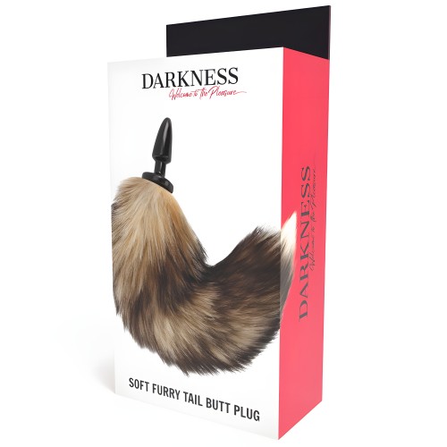 Darkness - Cola Natural Con Plug Anal Silicona 10 Cm