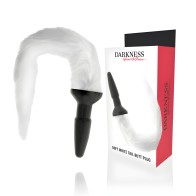 Plug Anal Silicone con Cola Blanca