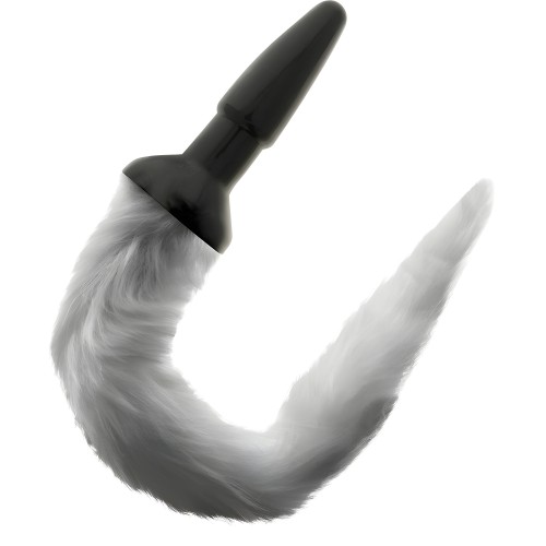 Darkness - Silicone Anal Plug with Gray Tail