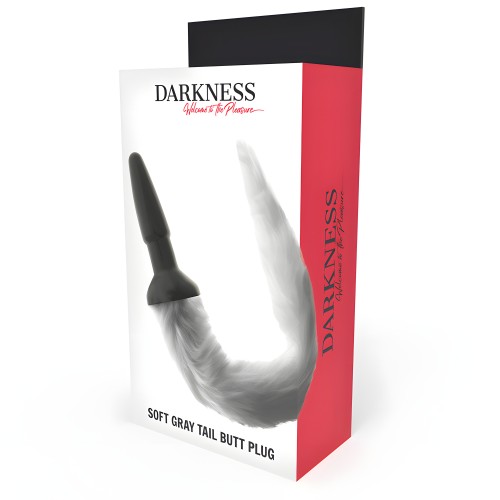 Darkness - Plug Anal Silicona Con Cola Gris