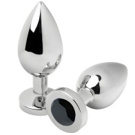 Metal Anal Plug Diamond Black Small