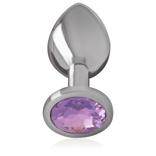 Intense Aluminum Plug with Purple Crystal
