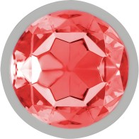 Intense Metal Anal Plug with Red Crystal - Size M