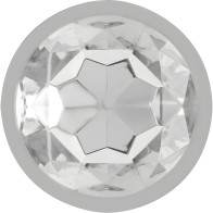 Intense Anal Plug with Crystal Silver Size M