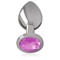 Intense Plug Anal Metal Con Cristal Rosa Talla L