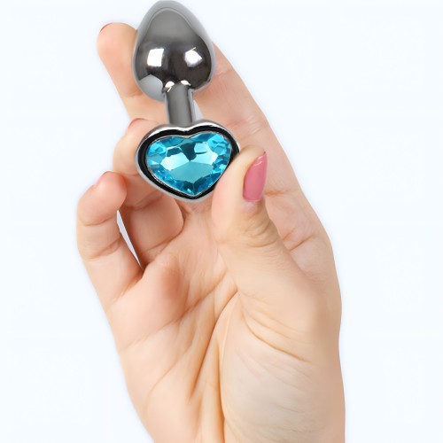 Plug Anal Corazón Azul Talla S