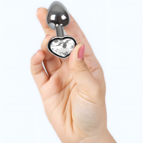 Secretplay Heart Shaped Metal Butt Plug Size S 7 cm