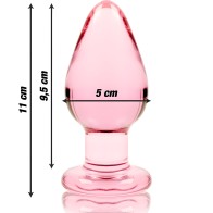 Plug Cristal Rosa 11 Cm