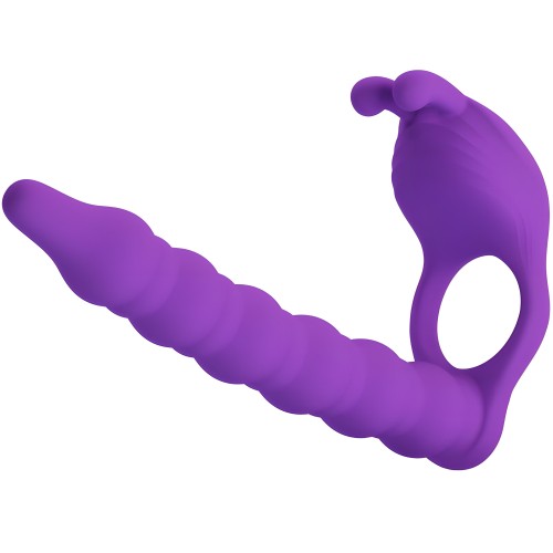 Pretty Love - Anillo Pene Con Plug Vibrador Lila - 7 Modos