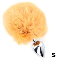 Kink - Plug 7 x 3 cm Stainless Steel with Synthetic Rabbit Tail
