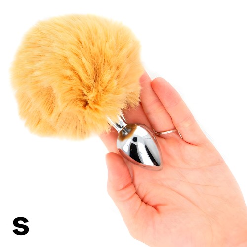 Kink - Plug 7 x 3 cm Stainless Steel with Synthetic Rabbit Tail