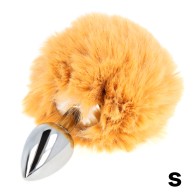 Kink - Plug 7 x 3 cm Stainless Steel with Synthetic Rabbit Tail