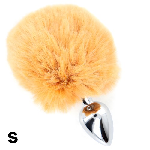 Kink - Plug 7 x 3 cm Stainless Steel with Synthetic Rabbit Tail