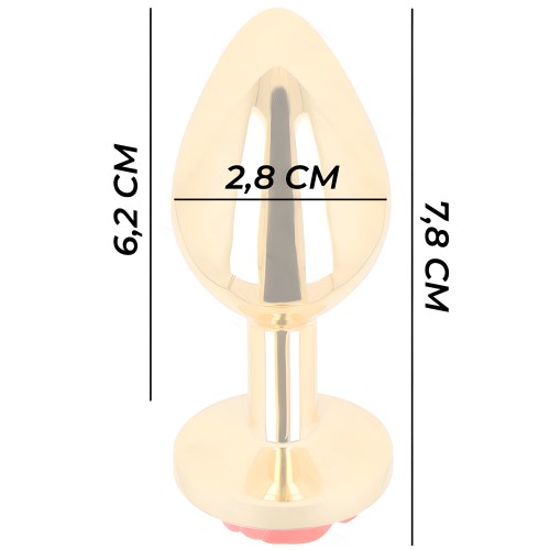 Kink - Plug Anal Dorado con Rosa Roja