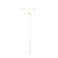 Bijoux - Magnifique Metallic Collar with Fringe Gold