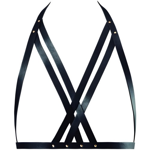 Bijoux Indiscrets Maze Adjustable Strap Bra Black