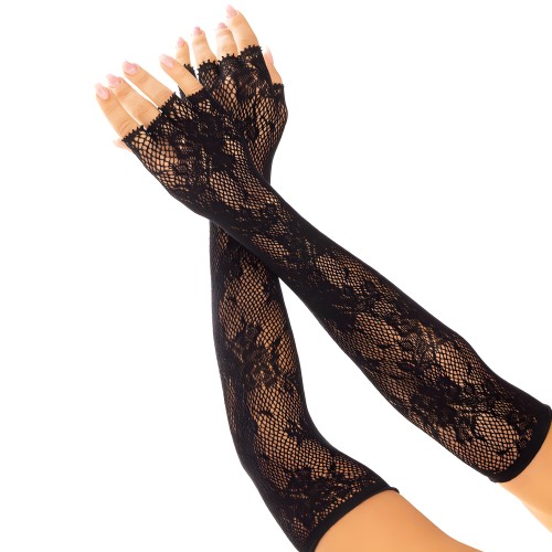 Leg Avenue - Guantes Sin Dedos Red Floral