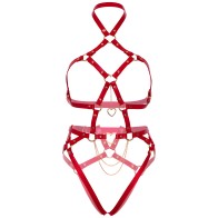 Leg Avenue - Heart Body Harness Red M