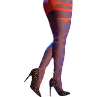 Chilirose - Cr 4706 Medias Cabaret Naranja S/M