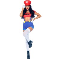 Leg Avenue Sexy Mario Bros Costume - Red/Blue S
