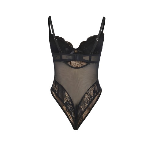 Black Lace Body with Crotch Closure - Subblime