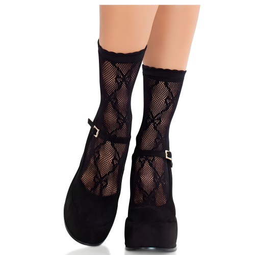 Leg Avenue - Lace Socks with Bows
