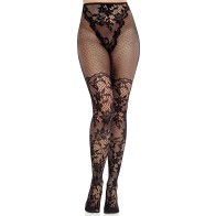 Leg Avenue Dahlia Lace Thigh Highs - Elegant Style