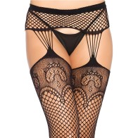 Fishnet Stockings with Garters