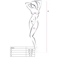 Passion - Woman Bs031 Bodystocking Blanco