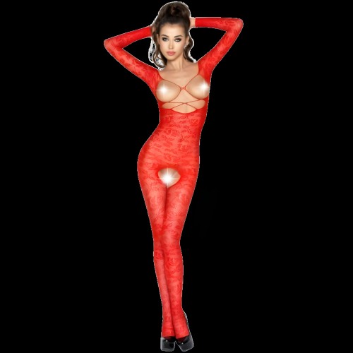 Passion Woman BS031 Bodystocking Rojo