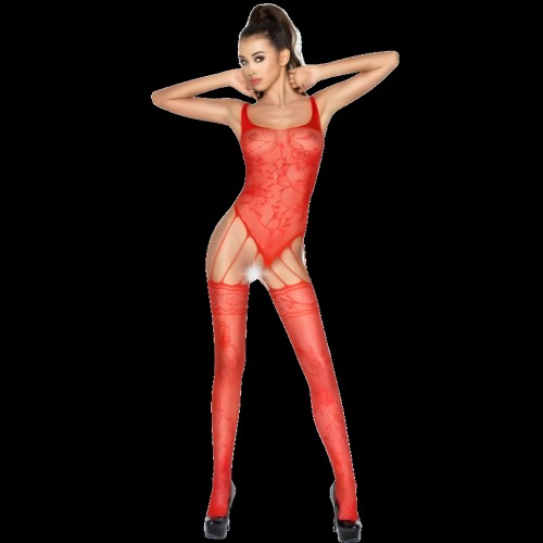 Passion - Woman BS034 Bodystocking Red One Size
