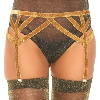 Leg Avenue Liguero Lurex Dorado